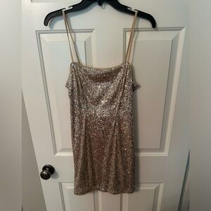 Size small gold sequin H&M dress